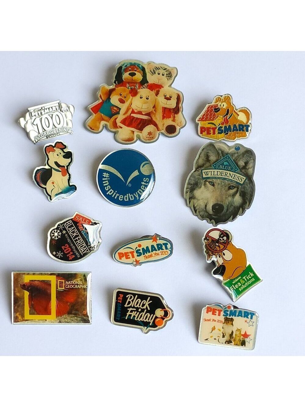CUTE PET SMART Employee Pin Lot of 12 BNIP